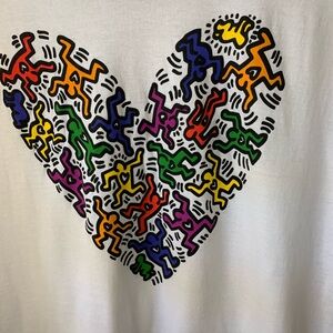 NEW walking artwork streetware Keith Haring tee t-shirt men’s size Large